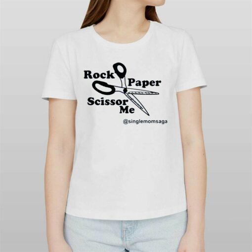 Official Sam Sparkswood Rock Paper Scissor Me Singlemomsaga Shirt