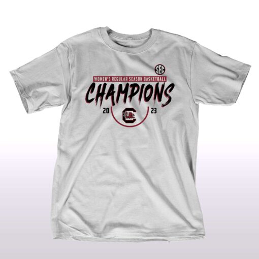 Official South Carolina Gamecocks 2023 Sec Women’s Basketball Regular Season Champions T-shirt