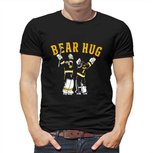 Official Swayman And Linus Bear Hug Boston Hockey 2023 Shirt