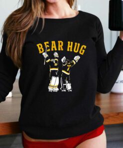 Official Swayman And Linus Bear Hug Boston Hockey 2023 Shirt