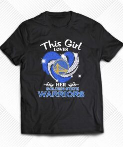 Official This Girl Love Her Golden State Warriors Diamond Heart Shirt Official This Girl Love Her Golden State Warriors Diamond Heart Shirt