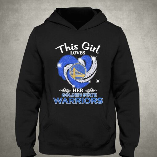 Official This Girl Love Her Golden State Warriors Diamond Heart Shirt