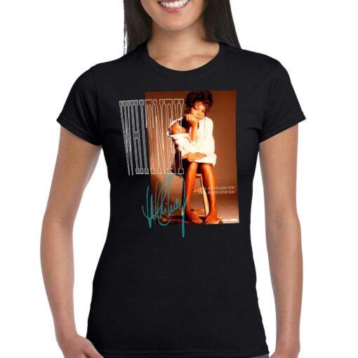 Official Whitney Houston I Will Always Love You Washed Graphic Shirt