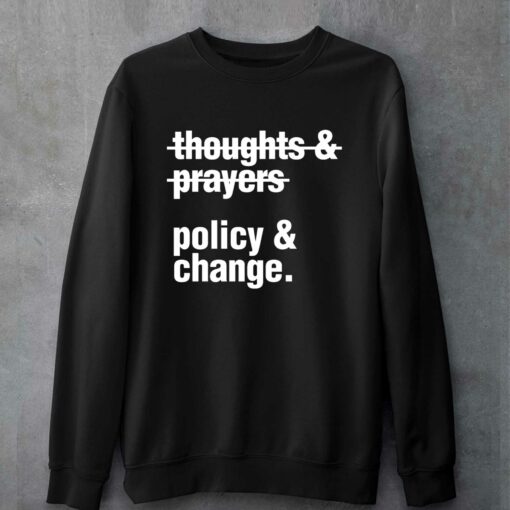 Official Whoopi Goldberg Thoughts And Prayers Policy And Change T-shirt