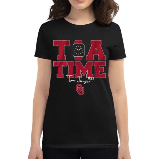 Oklahoma Softball Tiare Jennings Tia Time Logo T-shirt