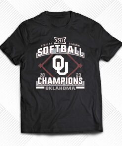 Oklahoma Sooners 2023 Big 12 Softball Regular Season Champions T-shirt Oklahoma Sooners 2023 Big 12 Softball Regular Season Champions T-shirt