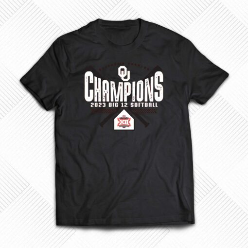 Oklahoma Sooners 2023 Ncaa Big 12 Softball Conference Tournament Champions Locker Room T-shirt