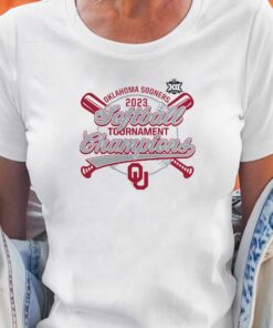 Oklahoma Sooners 2023 Ncaa Big 12 Softball Conference Tournament Champions T-shirt Oklahoma Sooners 2023 Ncaa Big 12 Softball Conference Tournament Champions T-shirt