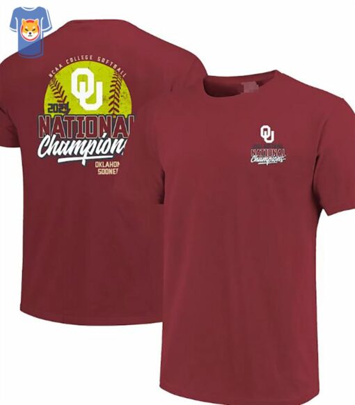 Oklahoma Sooners 2023 Ncaa Softball Women’s College World Series Champions Overlay T-shirt