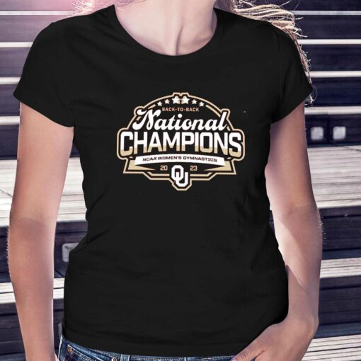 Oklahoma Sooners Back-to-back Ncaa Women’s Gymnastics National Champions T-shirt