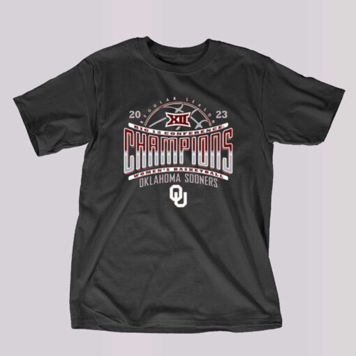 Oklahoma Sooners Crimson 2023 Big 12 Womens Basketball Champions Shirt