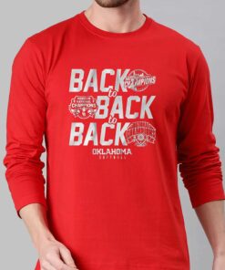 Oklahoma Sooners Three-peat 2023 Ncaa Softball Women’s College World Series Champions T-shirt Oklahoma Sooners Three-peat 2023 Ncaa Softball Women’s College World Series Champions T-shirt