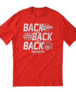 Oklahoma Sooners Three-peat 2023 Ncaa Softball Women's College World Series Champions T-shirt 3 Oklahoma Sooners Three peat 2023 Ncaa Softball Womens College World Series Champions T shirt 4