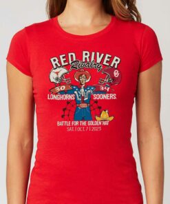 Oklahoma Sooners Vs Texas Longhorns 2023 Red River Rivalry Score T-shirt Oklahoma Sooners Vs Texas Longhorns 2023 Red River Rivalry Score T-shirt
