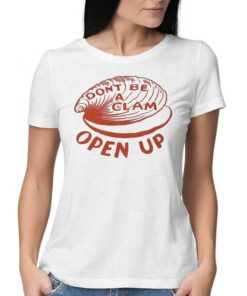 Olivia Wilde Wearing Don’t Be A Clam Open Up Shirt Olivia Wilde Wearing Don’t Be A Clam Open Up Shirt