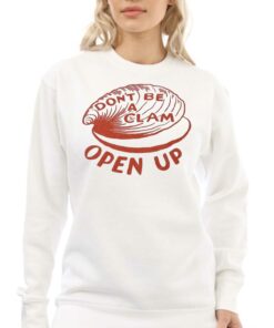 Olivia Wilde Wearing Dont Be A Clam Open Up Shirt 4