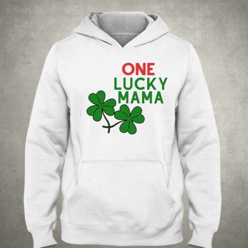 One Lucky Mama St Patricks Day Shirt Women Funny Shamrock Clover Graphic Short Sleeve Mama Shirt