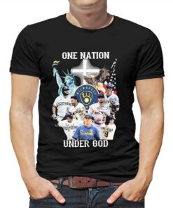 One Nation Under God Milwaukee Brewers 2023 Signatures Shirt One Nation Under God Milwaukee Brewers 2023 Signatures Shirt
