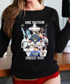 One Nation Under God Milwaukee Brewers 2023 Signatures Shirt