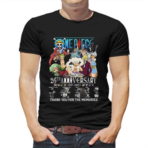 One Piece 26th Anniversary 1997 – 2023 Thank You For The Memories T-shirt