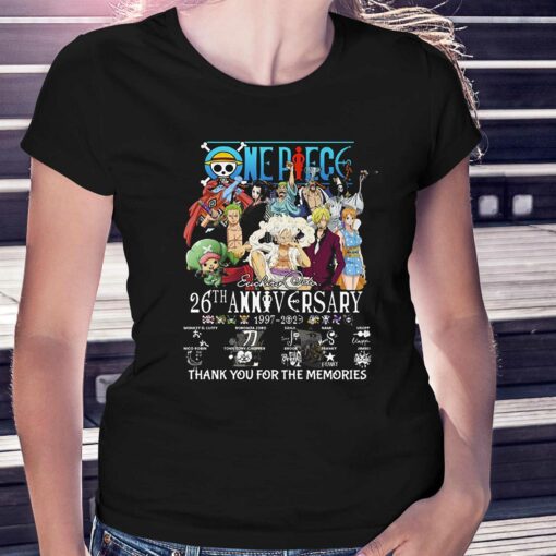 One Piece 26th Anniversary 1997 – 2023 Thank You For The Memories T-shirt