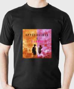 Oppenheimer Barbie Crossover In Cinema 2023 Essential T-shirt Oppenheimer Barbie Crossover In Cinema 2023 Essential T-shirt