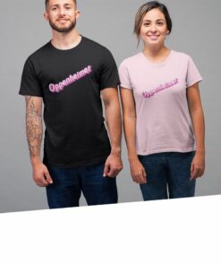 Oppenheimer In Pink Barbie Font Unisex Jersey Short Sleeve Tee 3