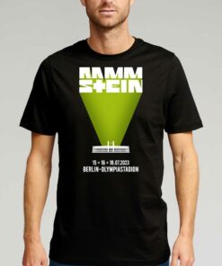 Original Rammstein Berlin July 15 16 18 2023 Olympiastadion Tour Shirt