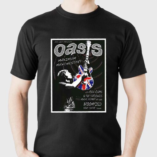 Original Silkscreen Concert Oasis With Ryan Adams And The Cardinals T-shirt