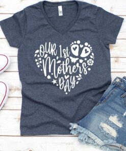 Our 1st Mother’s Day T-shirt Mommy And Baby Shirt Heart Our 1st Mother’s Day T-shirt Mommy And Baby Shirt Heart