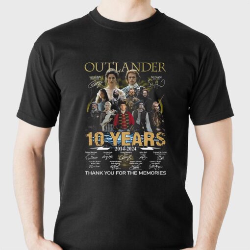 Outlander 10 Years 2014- 2024 Thank You For The Memories T-shirt