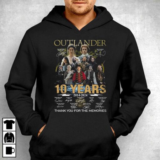 Outlander 10 Years 2014- 2024 Thank You For The Memories T-shirt