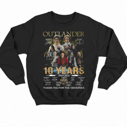 Outlander 10 Years 2014- 2024 Thank You For The Memories T-shirt