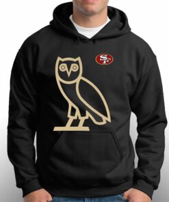 Ovo Scarlet San Francisco 49ers Owl Logo T-shirt 2 Ovo Scarlet San Francisco 49ers Owl Logo T shirt 3