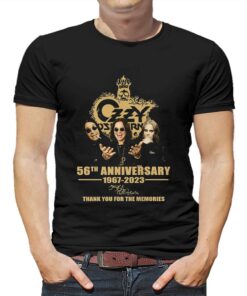 Ozzy Osbourne 56th Anniversary 1967 – 2023 Signature Thank You For The Memories T-shirt