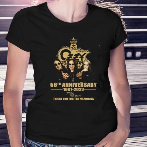 Ozzy Osbourne 56th Anniversary 1967 – 2023 Signature Thank You For The Memories T-shirt