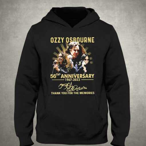 Ozzy Osbourne 56th Anniversary 1967-2023 Thank You For The Memories Signatures Shirt