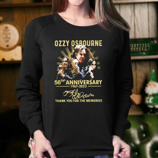 Ozzy Osbourne 56th Anniversary 1967-2023 Thank You For The Memories Signatures Shirt