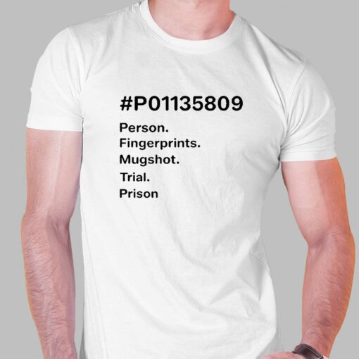 P01135809 Person Fingerprints Mugshot Trial Prison Shirt