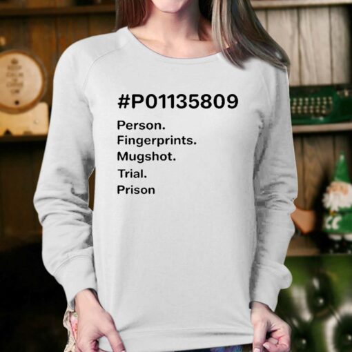 P01135809 Person Fingerprints Mugshot Trial Prison Shirt