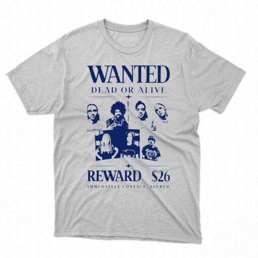 Paramore Wanted Dead Or Alive Reward Shirt