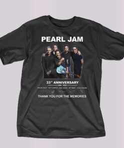 Pearl Jam 33th Anniversary 1990 – 2023 Thank You For The Memories T-shirt