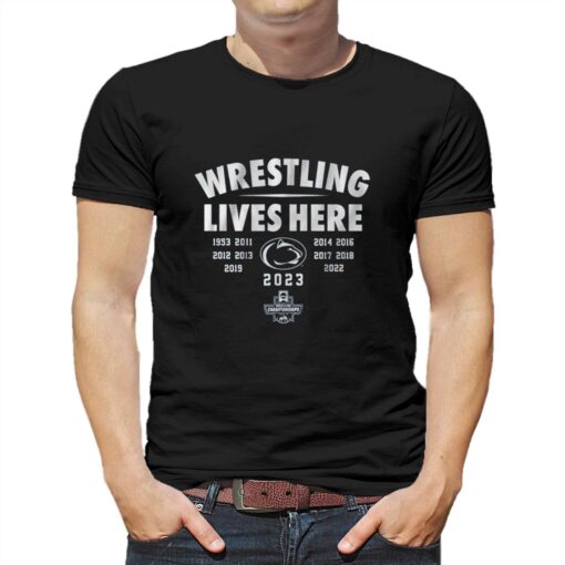 Penn State Wrestling Lives Here T-shirt