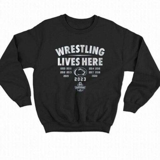 Penn State Wrestling Lives Here T-shirt