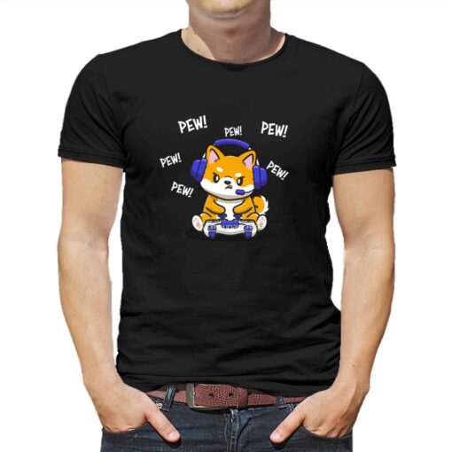 Pew Pew Pew Shiba Inu T-shirt