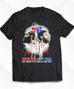 Philadelphia 76ers James Harden And Joel Embiid Fifth Pair All-time Signatures Shirt
