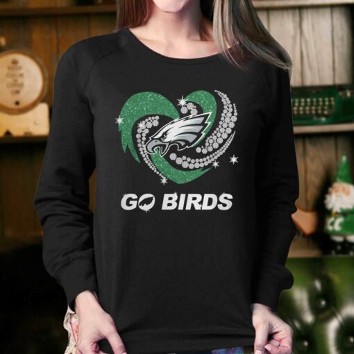 Philadelphia Eagles Go Birds Diamond Heart Shirt