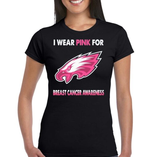 Philadelphia Eagles I Wear Pink For Breast Cancer Awareness Shirt