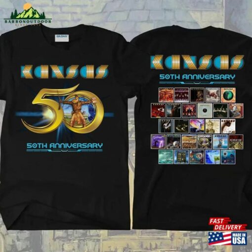 Anniversary Kansas Rock Band Tour Concert 2023 T-Shirt Sweatshirt 50Th Shirt Unisex