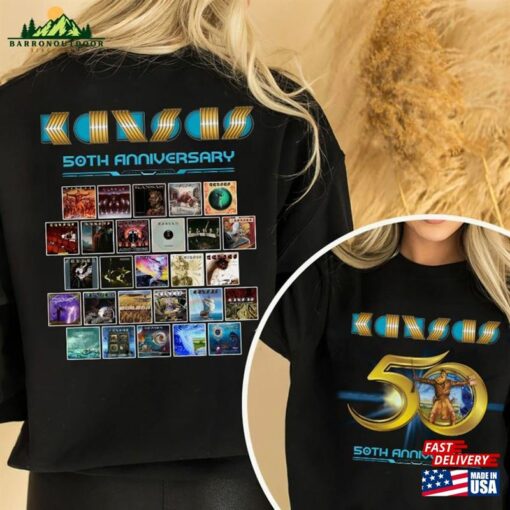 Anniversary Kansas Rock Band Tour Concert 2023 T-Shirt Sweatshirt 50Th Shirt Unisex